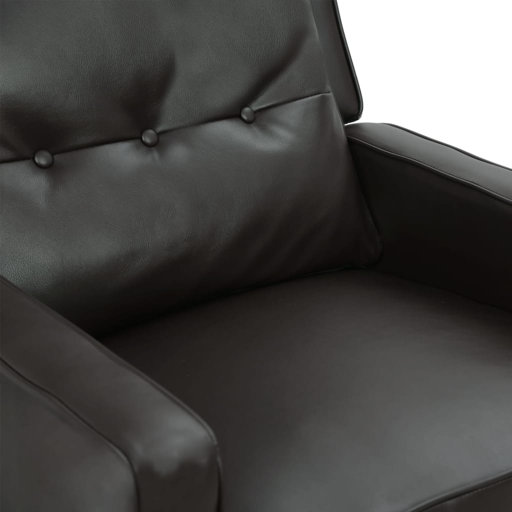 Relaxsessel Schwarz Glänzendes Kunstleder