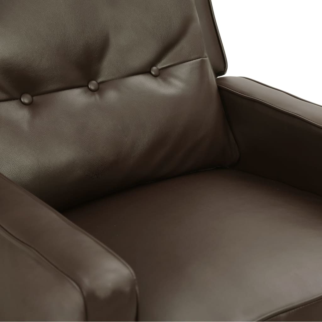 Relaxsessel Braun Glänzendes Kunstleder