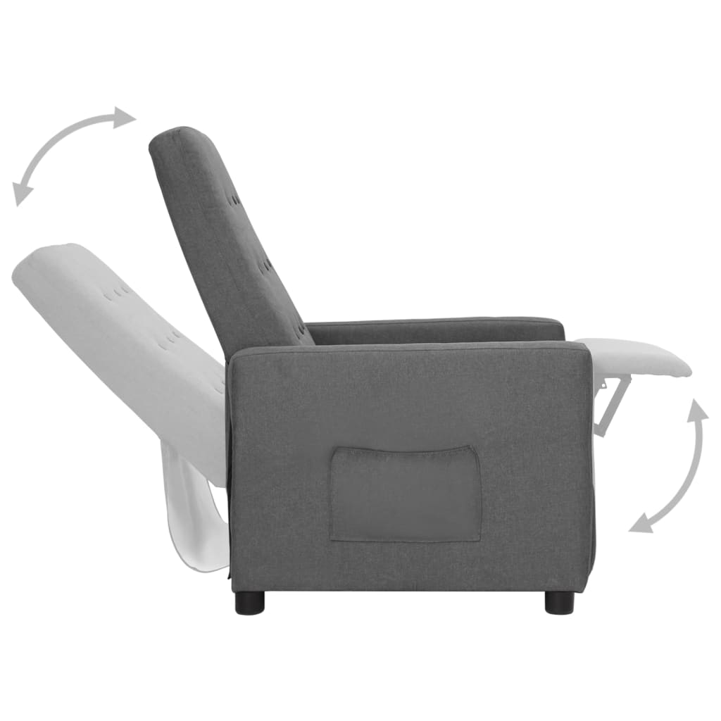 Relaxsessel Hellgrau Stoff
