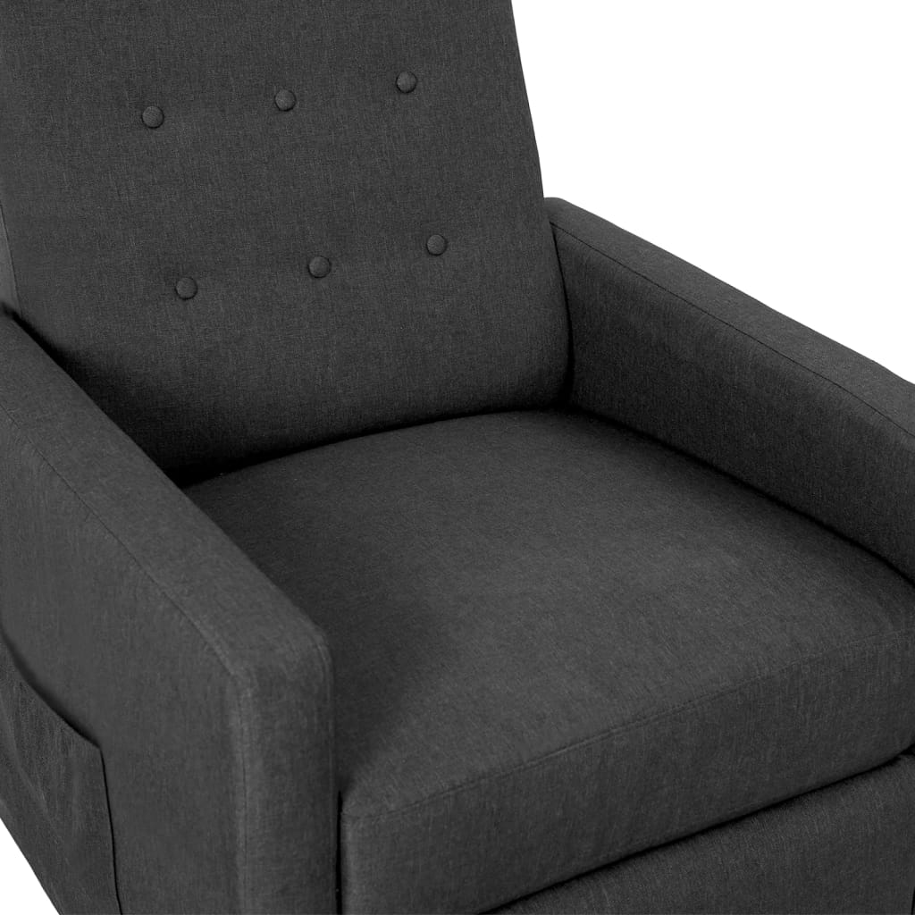 Relaxsessel Dunkelgrau Stoff