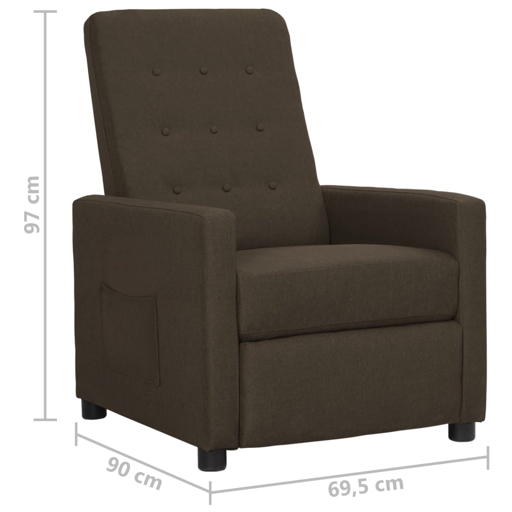 Relaxsessel Braun Stoff