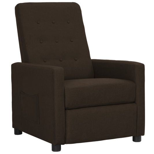 Relaxsessel Dunkelbraun Stoff