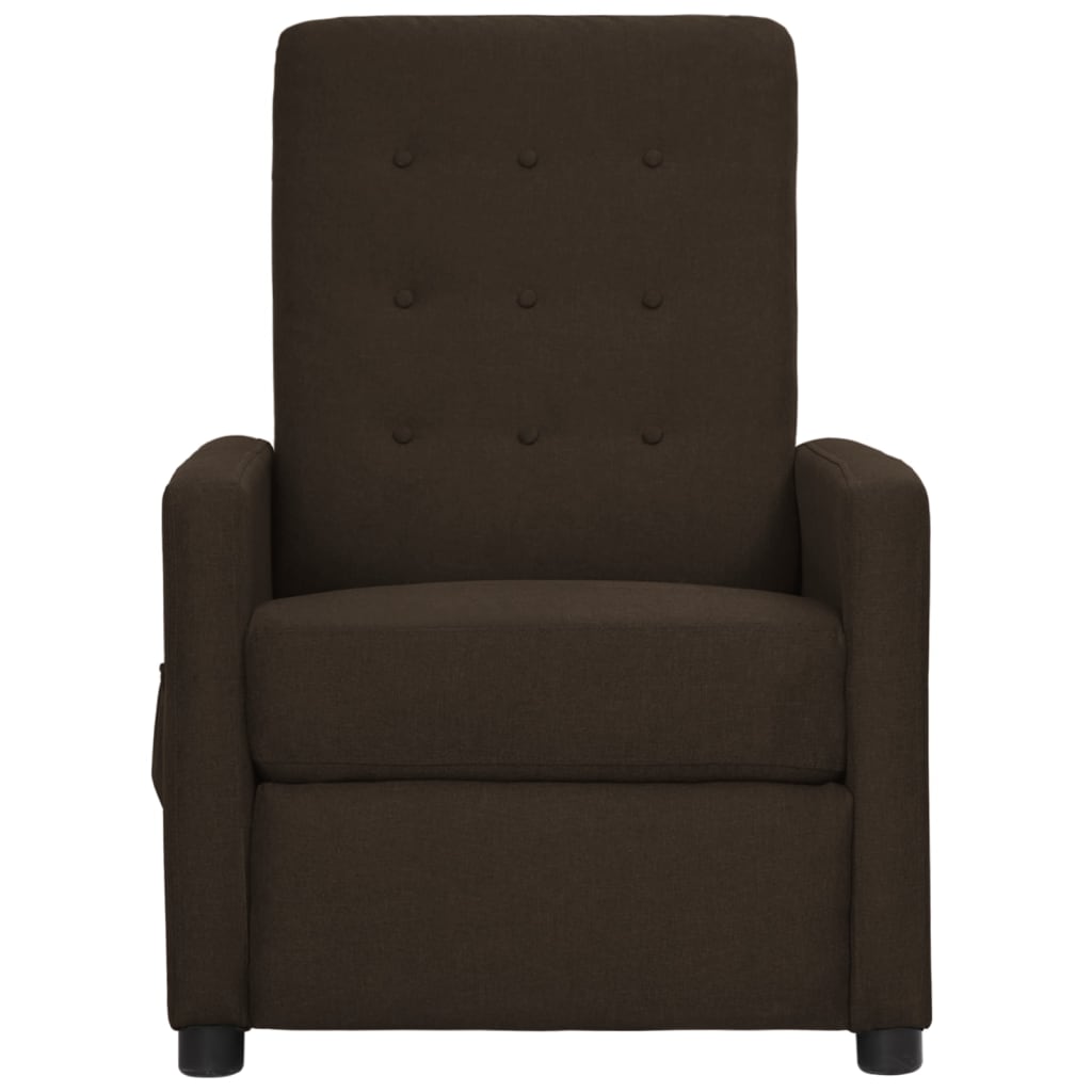 Relaxsessel Dunkelbraun Stoff