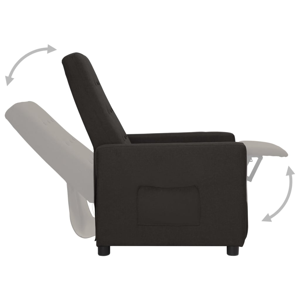 Relaxsessel Dunkelbraun Stoff