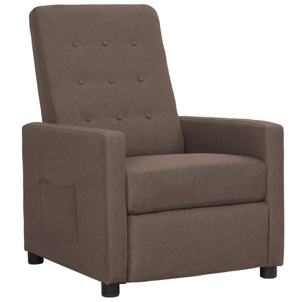 Relaxsessel Taupe Stoff
