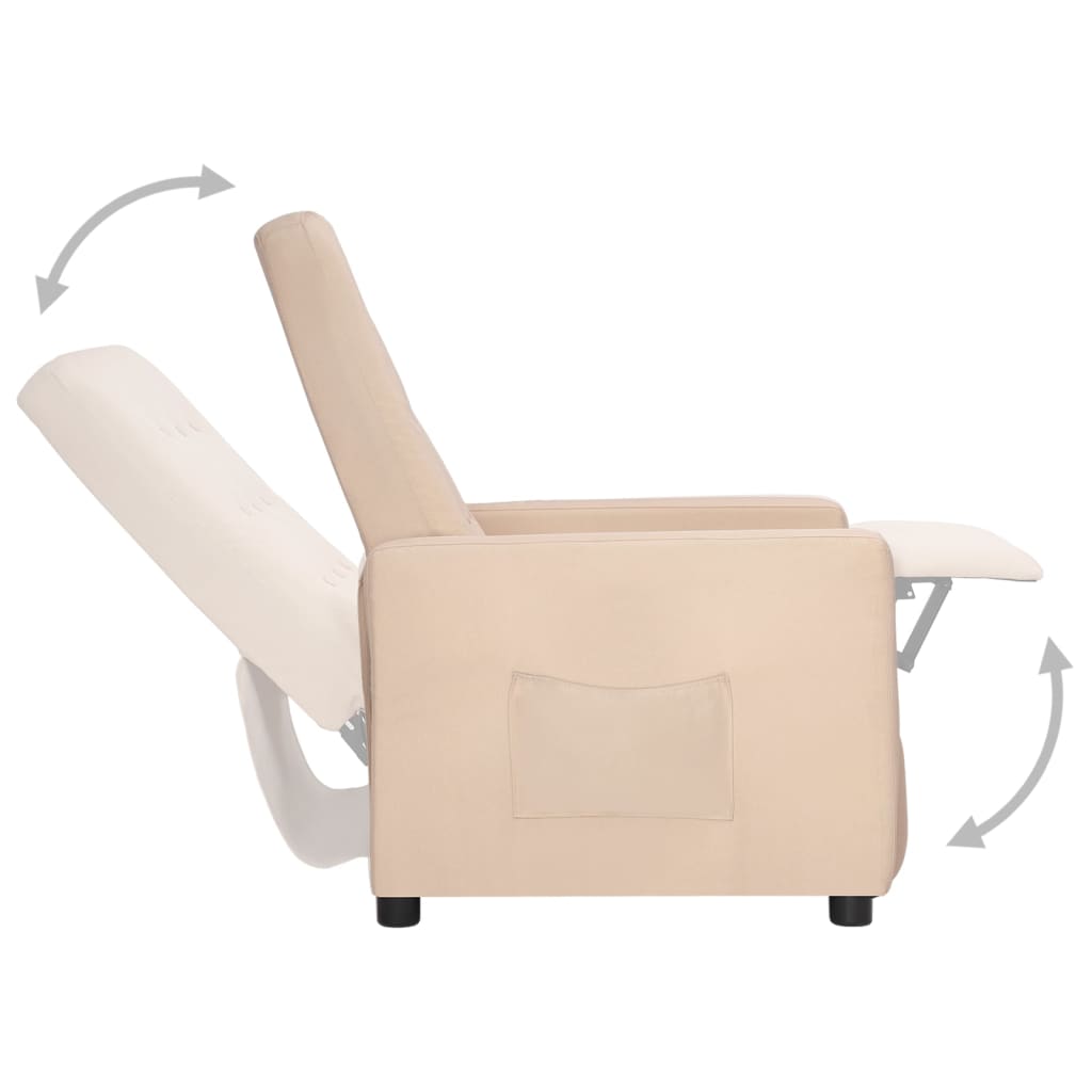 Relaxsessel Taupe Stoff