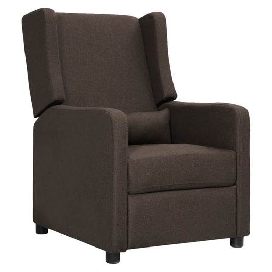 Relaxsessel Dunkelbraun Stoff
