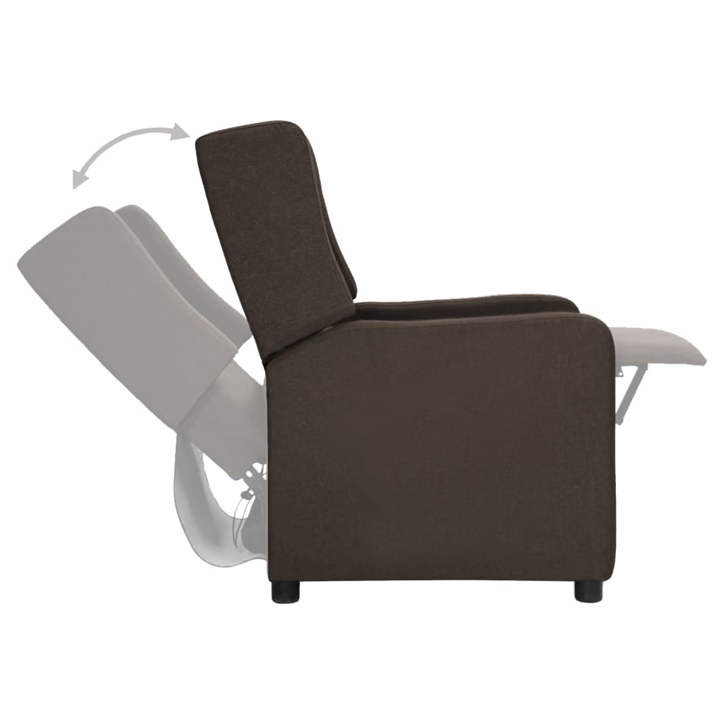 Relaxsessel Dunkelbraun Stoff