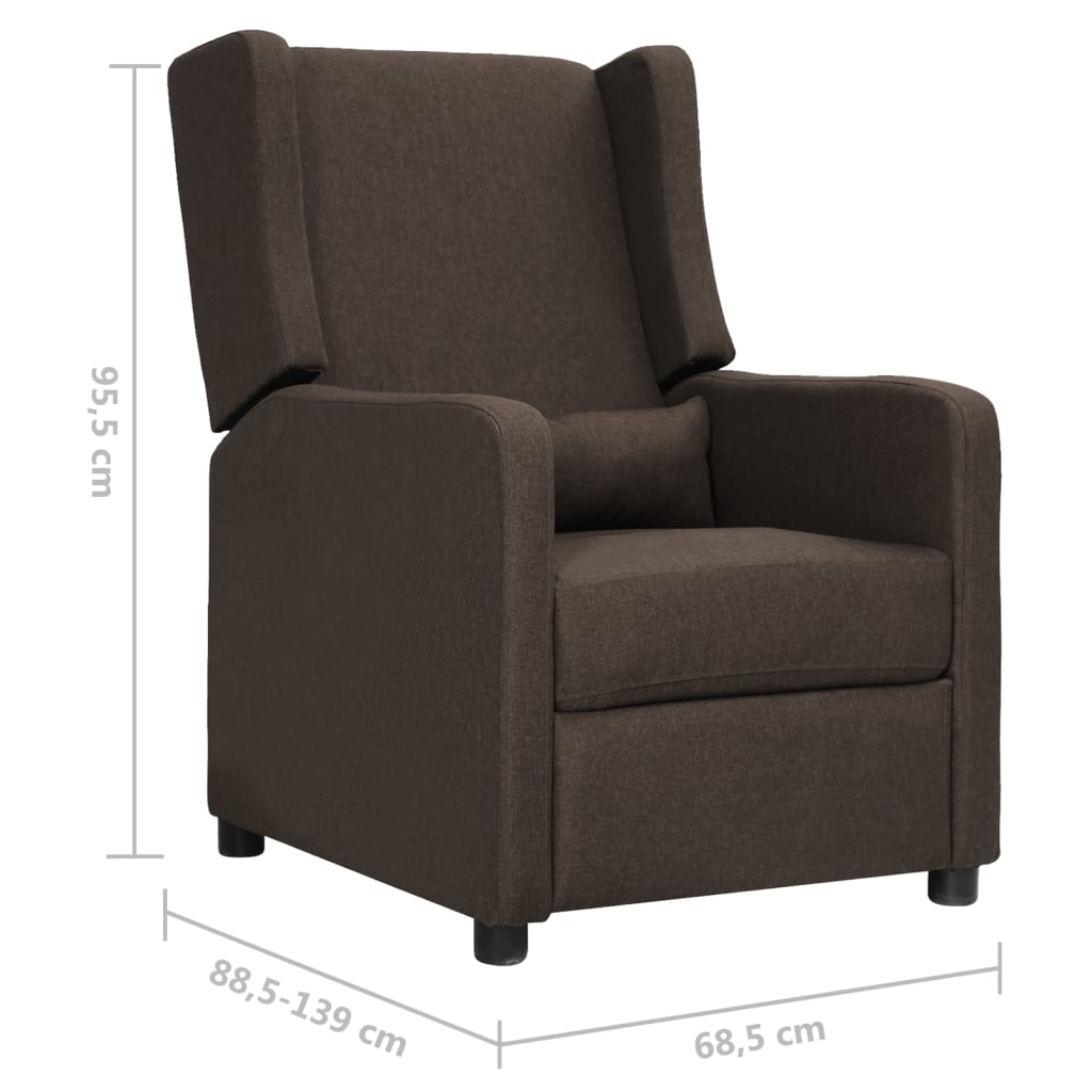 Relaxsessel Dunkelbraun Stoff