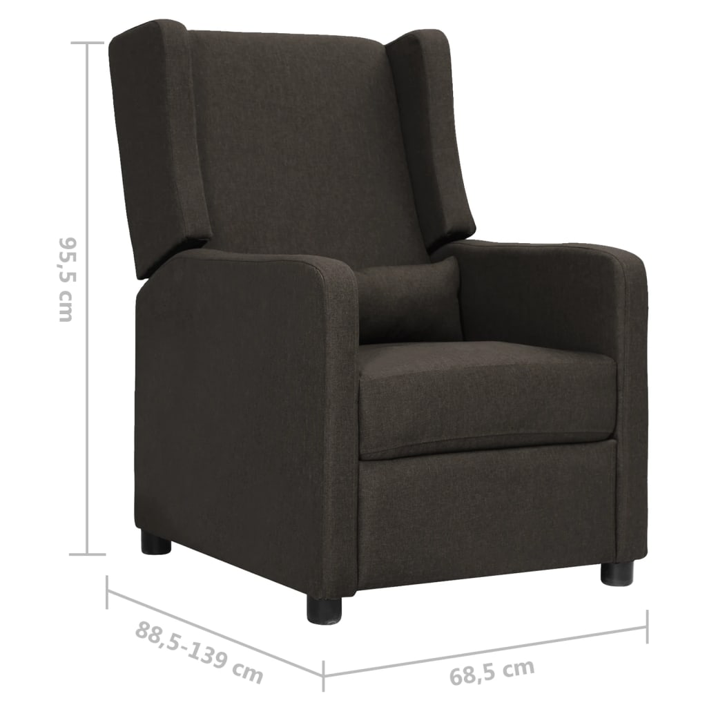Relaxsessel Taupe Stoff