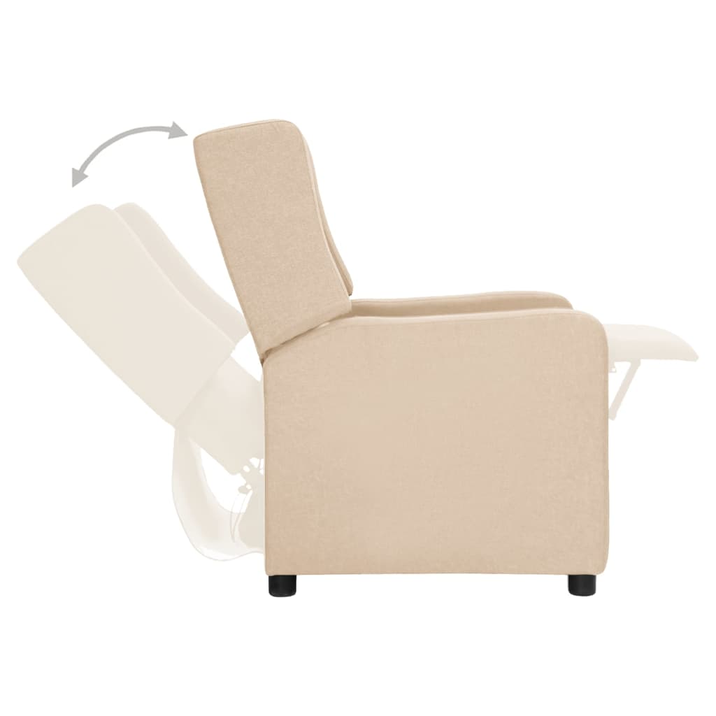 Relaxsessel Creme Stoff