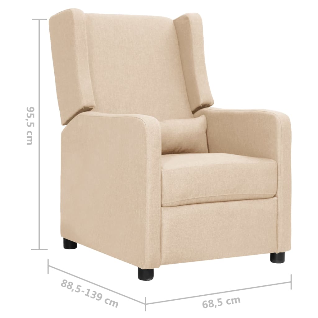 Relaxsessel Creme Stoff