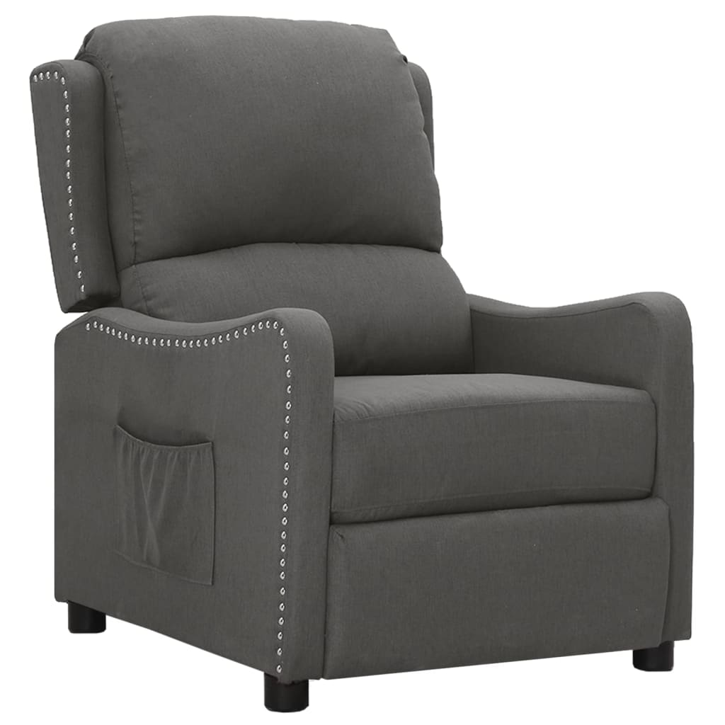 Relaxsessel Dunkelgrau Stoff
