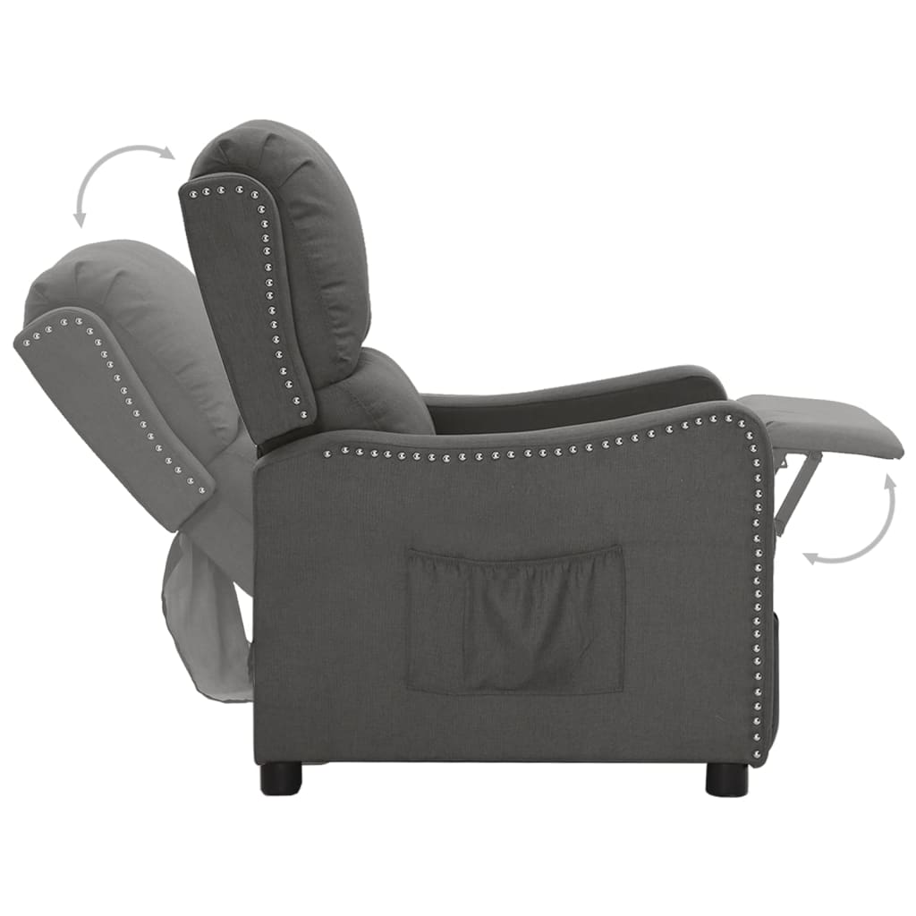 Relaxsessel Dunkelgrau Stoff