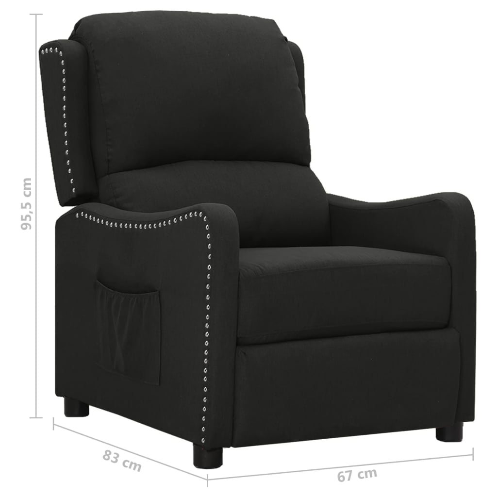 Relaxsessel Schwarz Stoff
