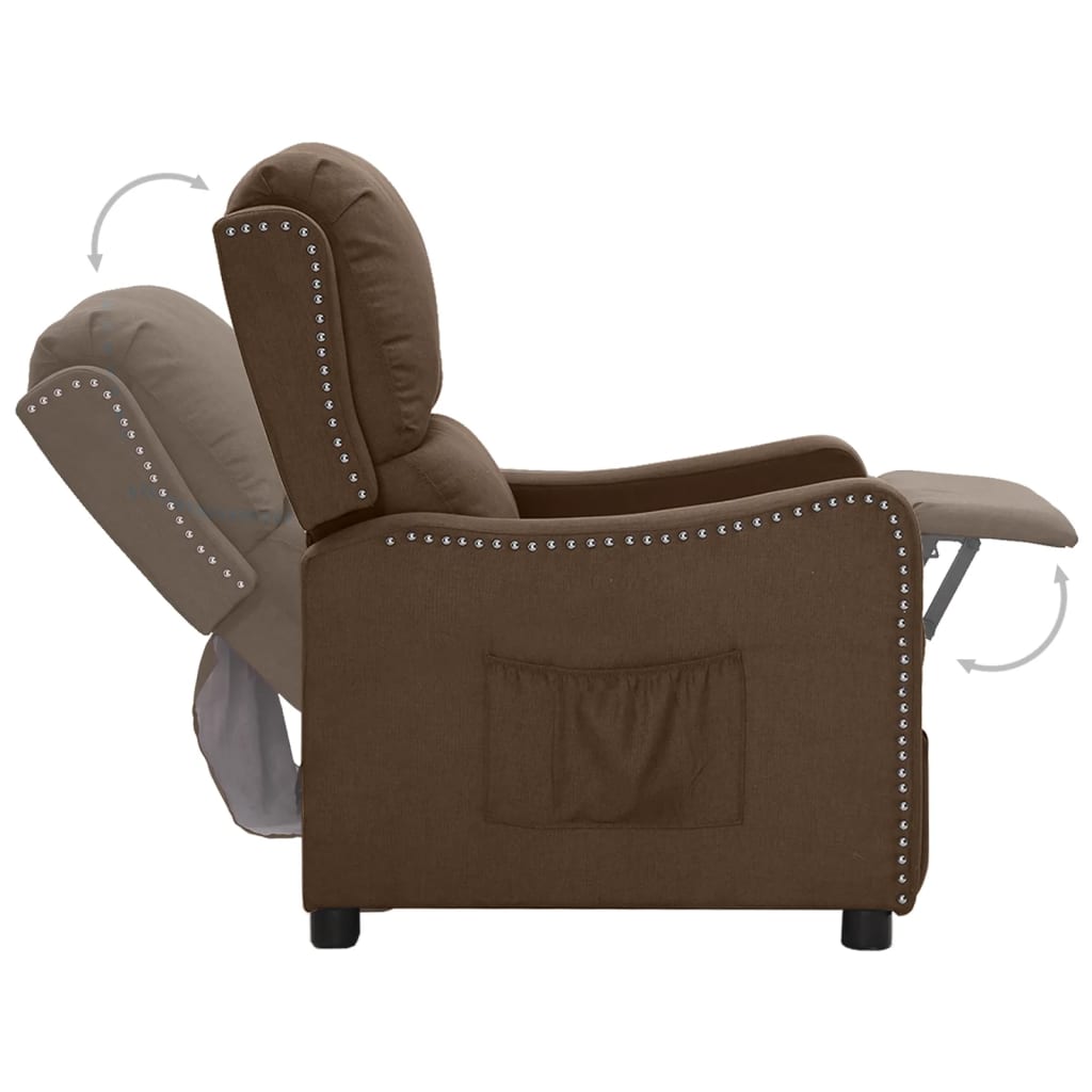 Relaxsessel Braun Stoff