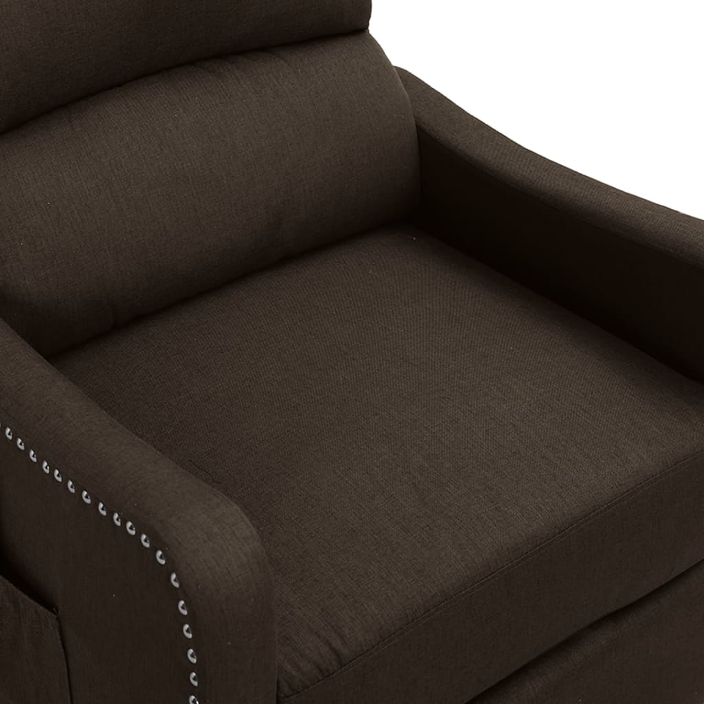 Relaxsessel Dunkelbraun Stoff