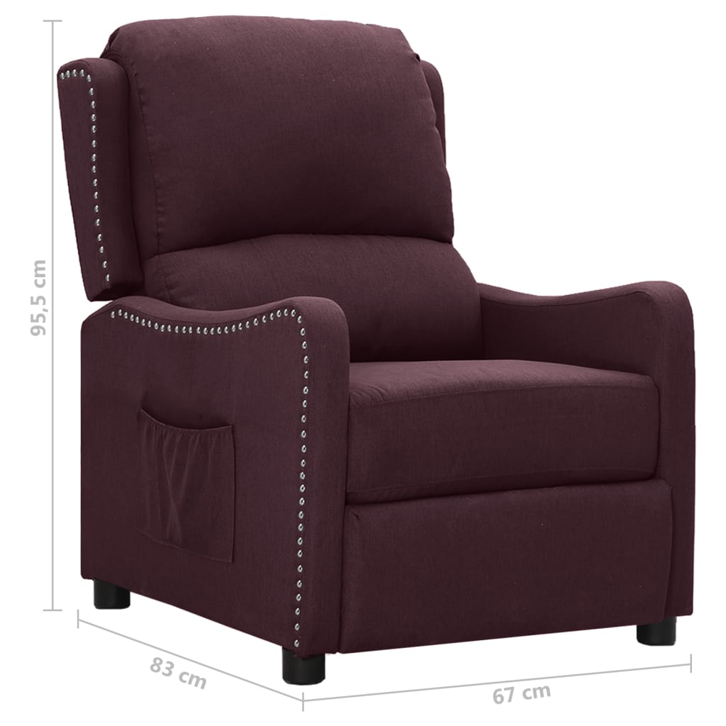 Relaxsessel Lila Stoff