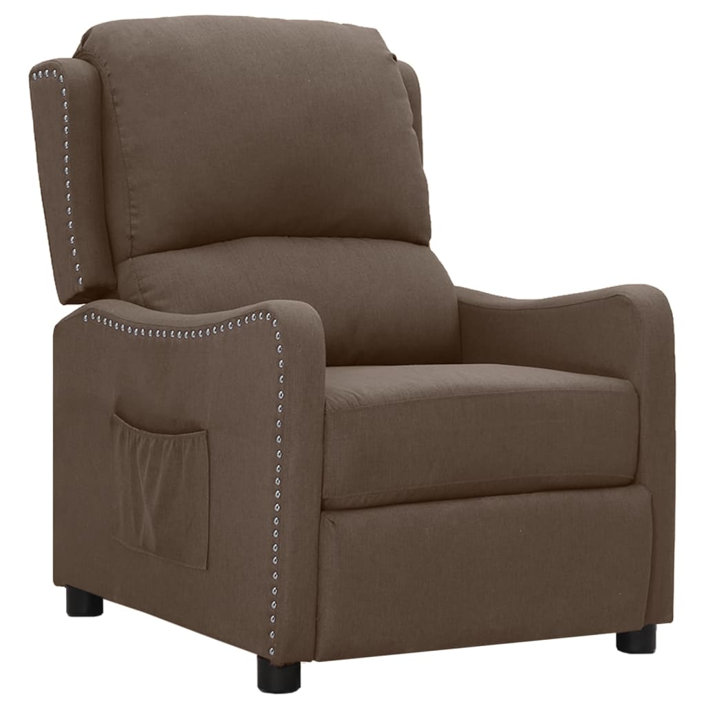 Relaxsessel Taupe Stoff