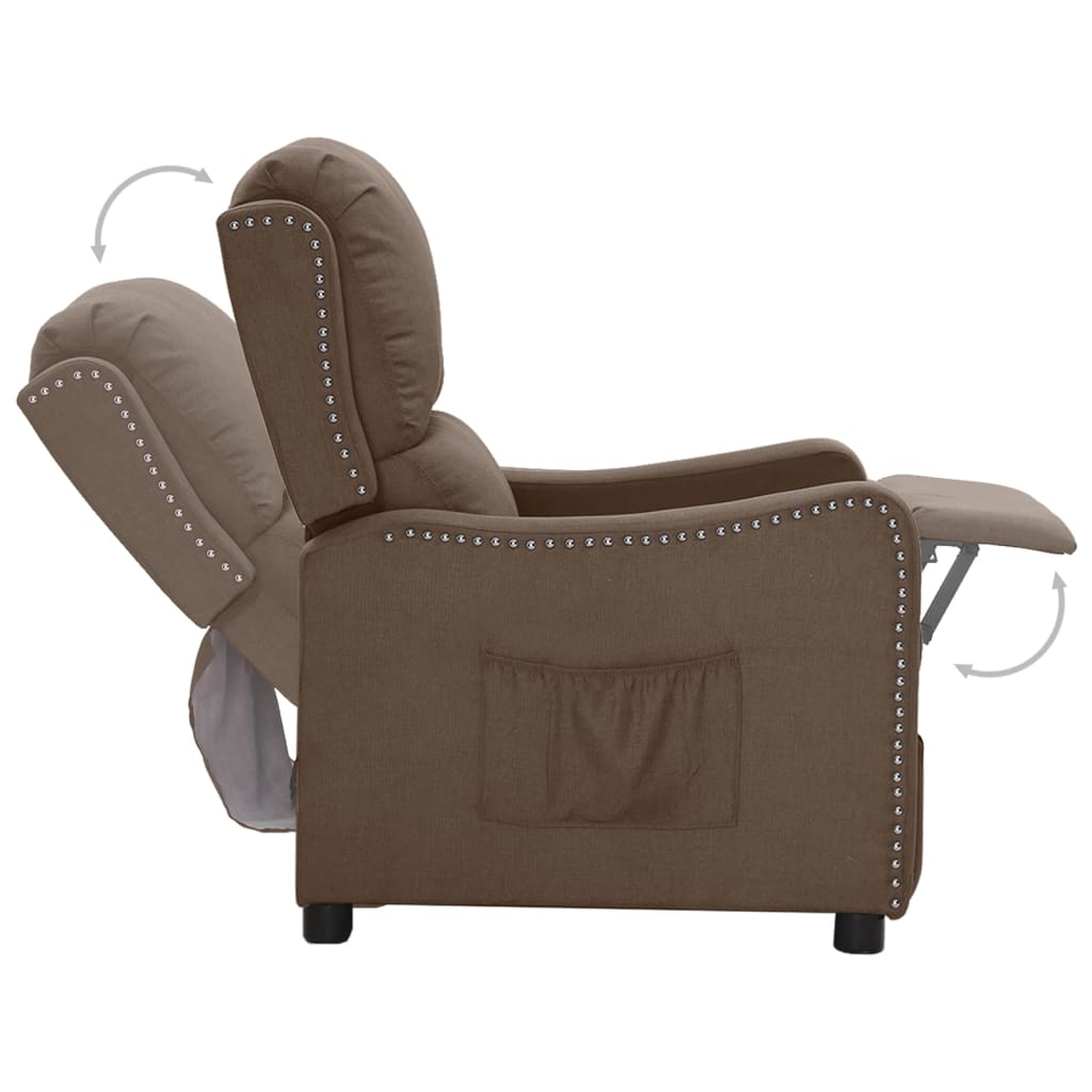 Relaxsessel Taupe Stoff