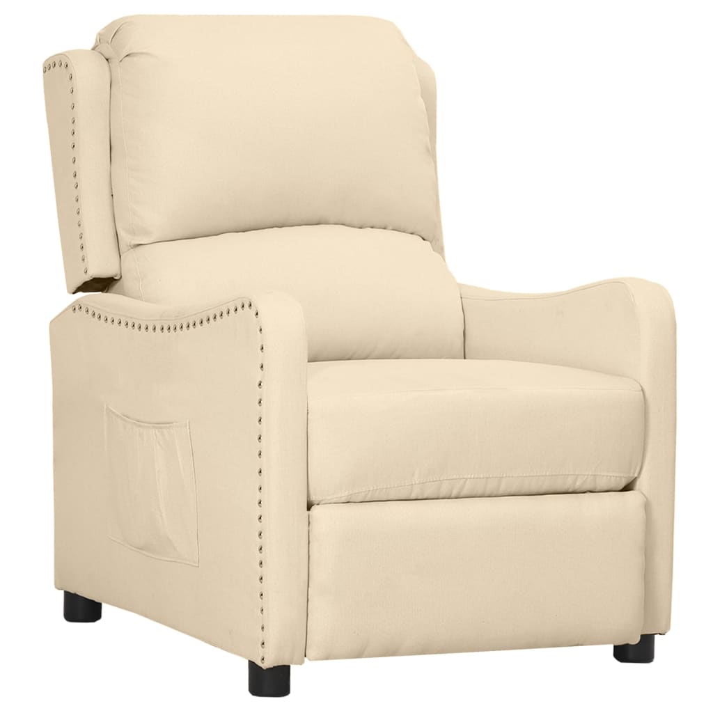 Relaxsessel Creme Stoff