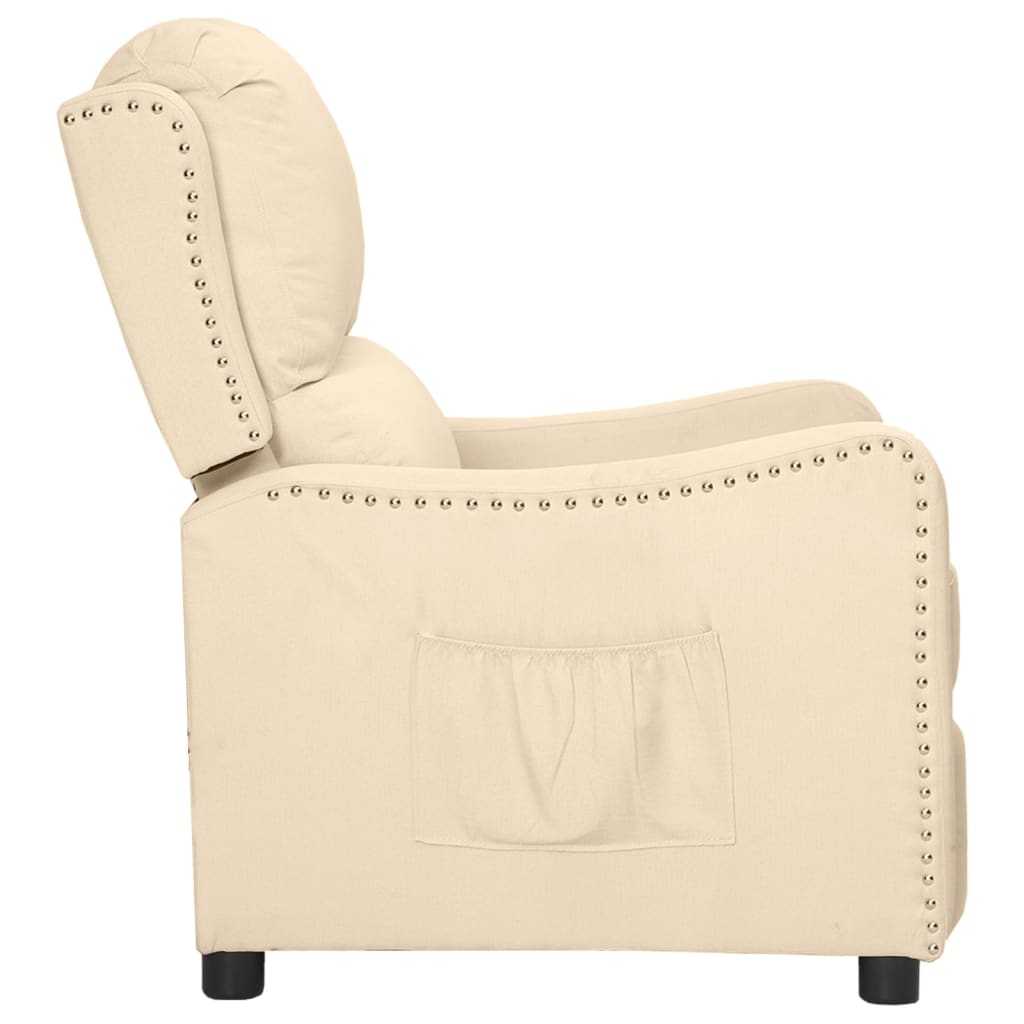 Relaxsessel Creme Stoff