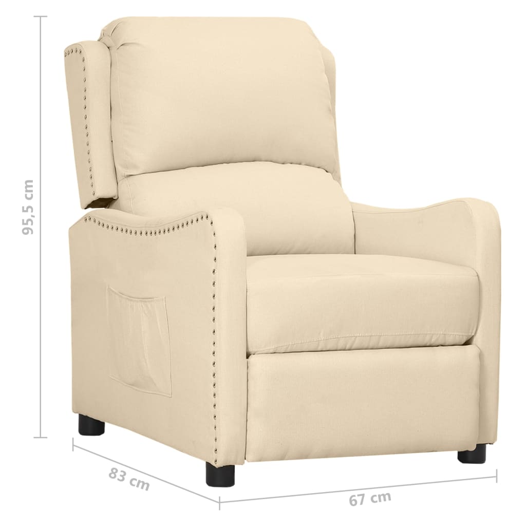 Relaxsessel Creme Stoff