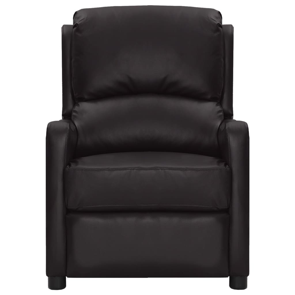 Relaxsessel Schwarz Glänzendes Kunstleder