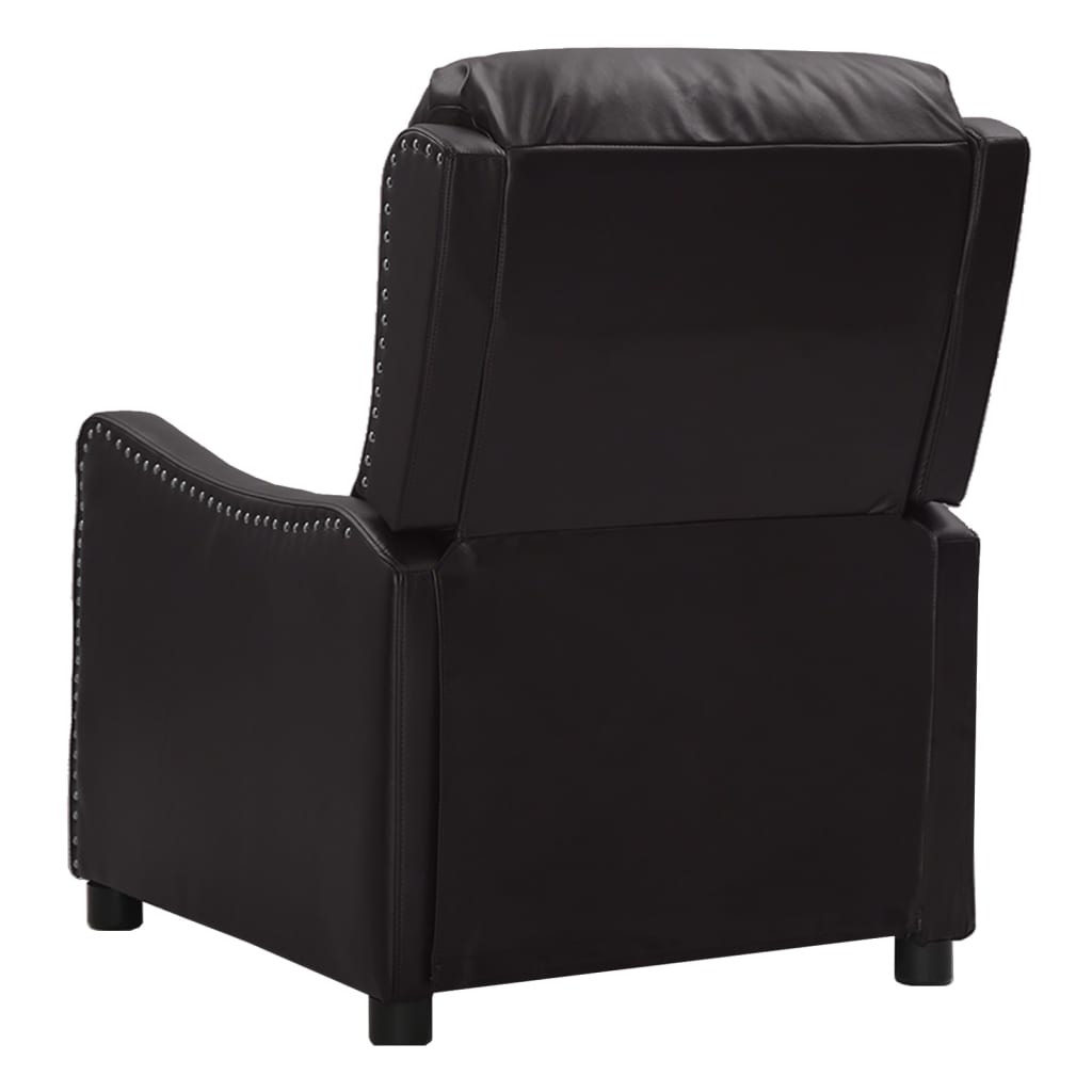 Relaxsessel Schwarz Glänzendes Kunstleder