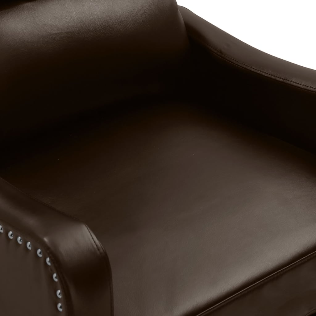 Relaxsessel Braun Glänzendes Kunstleder
