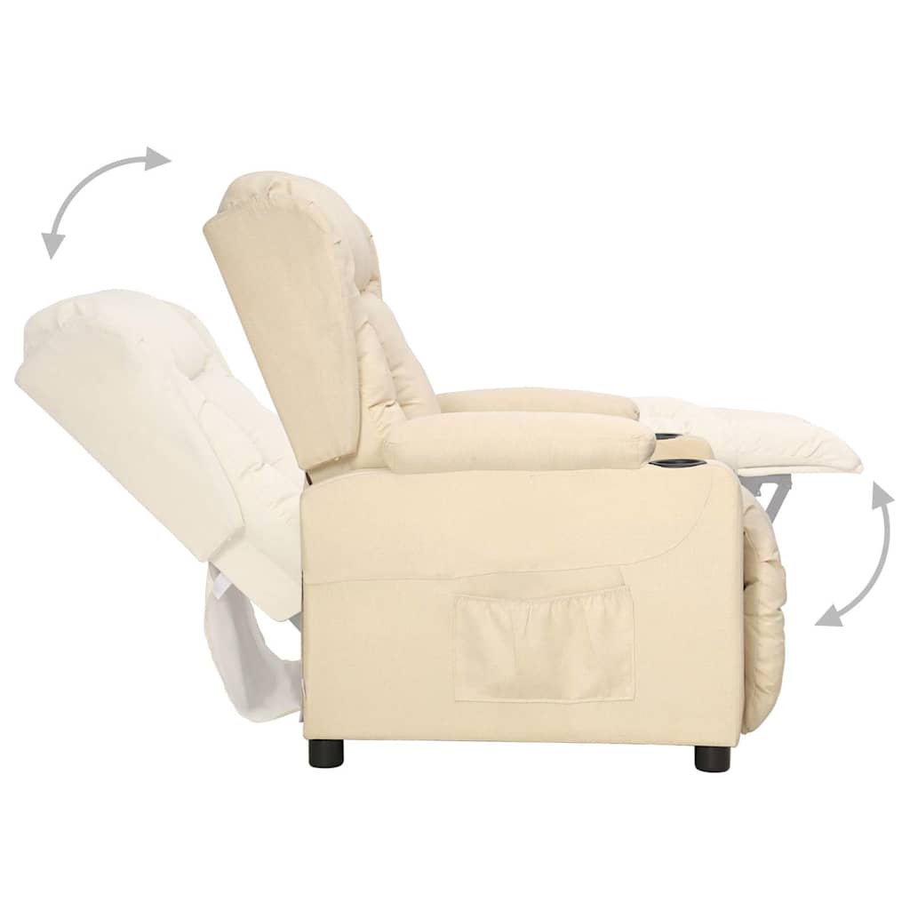 Relaxsessel Creme Stoff