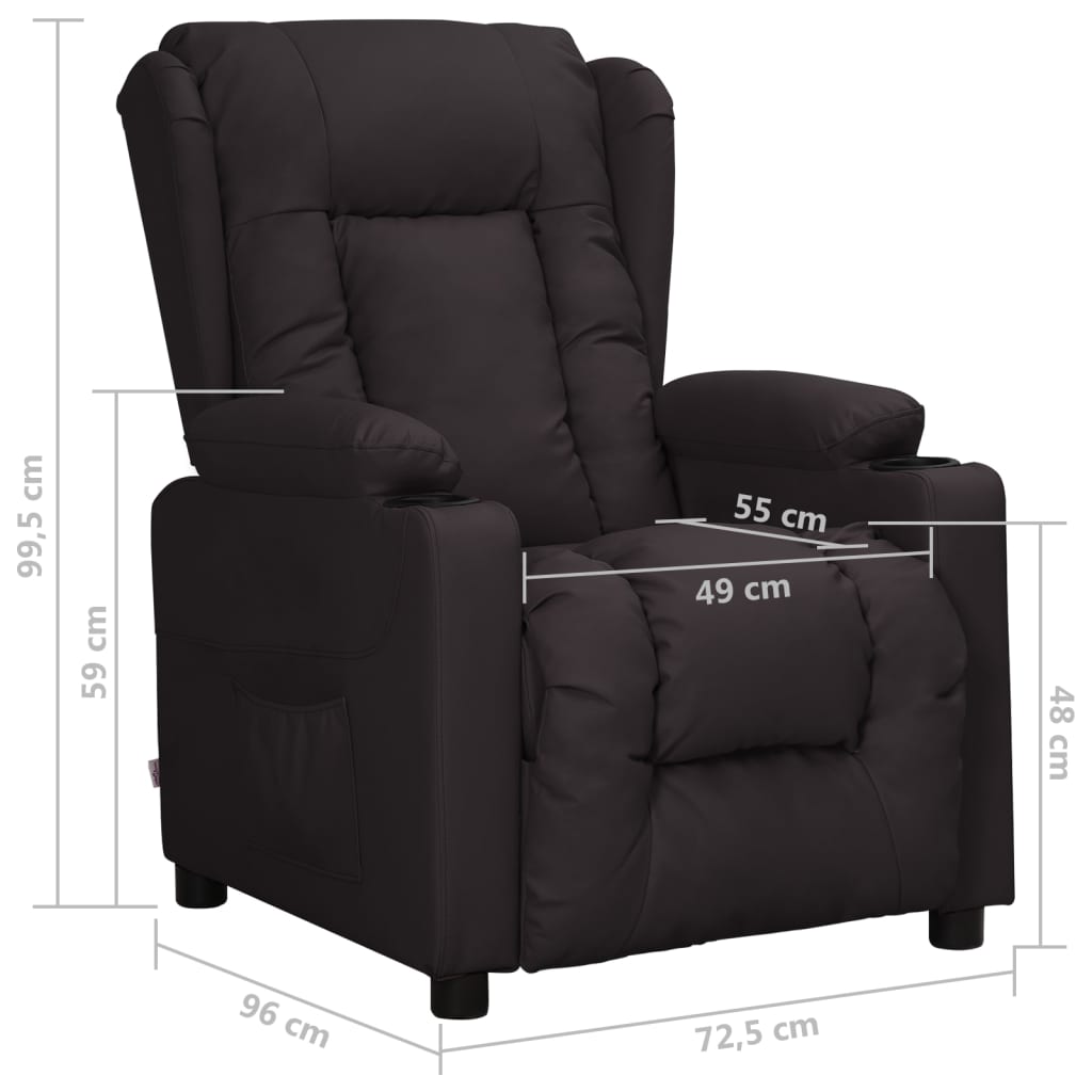 Relaxsessel Schwarz Kunstleder