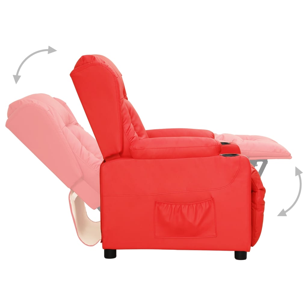 Relaxsessel Rot Kunstleder