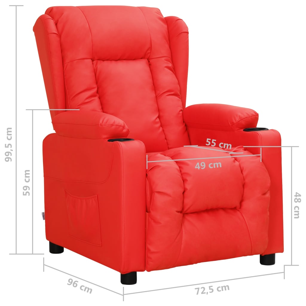 Relaxsessel Rot Kunstleder