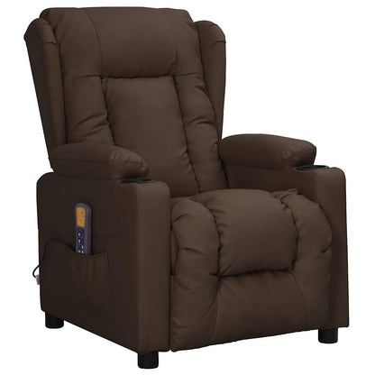 Massagesessel Braun Kunstleder