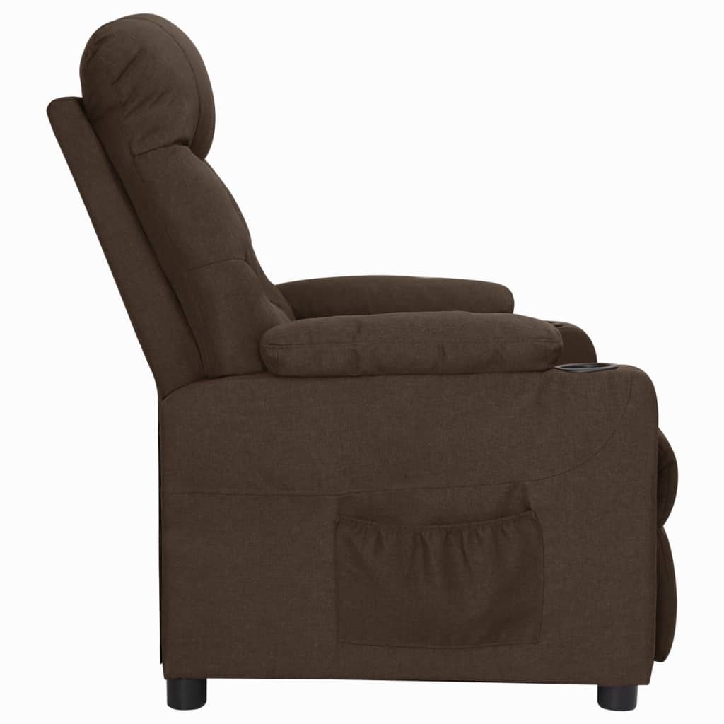 Relaxsessel Dunkelbraun Stoff
