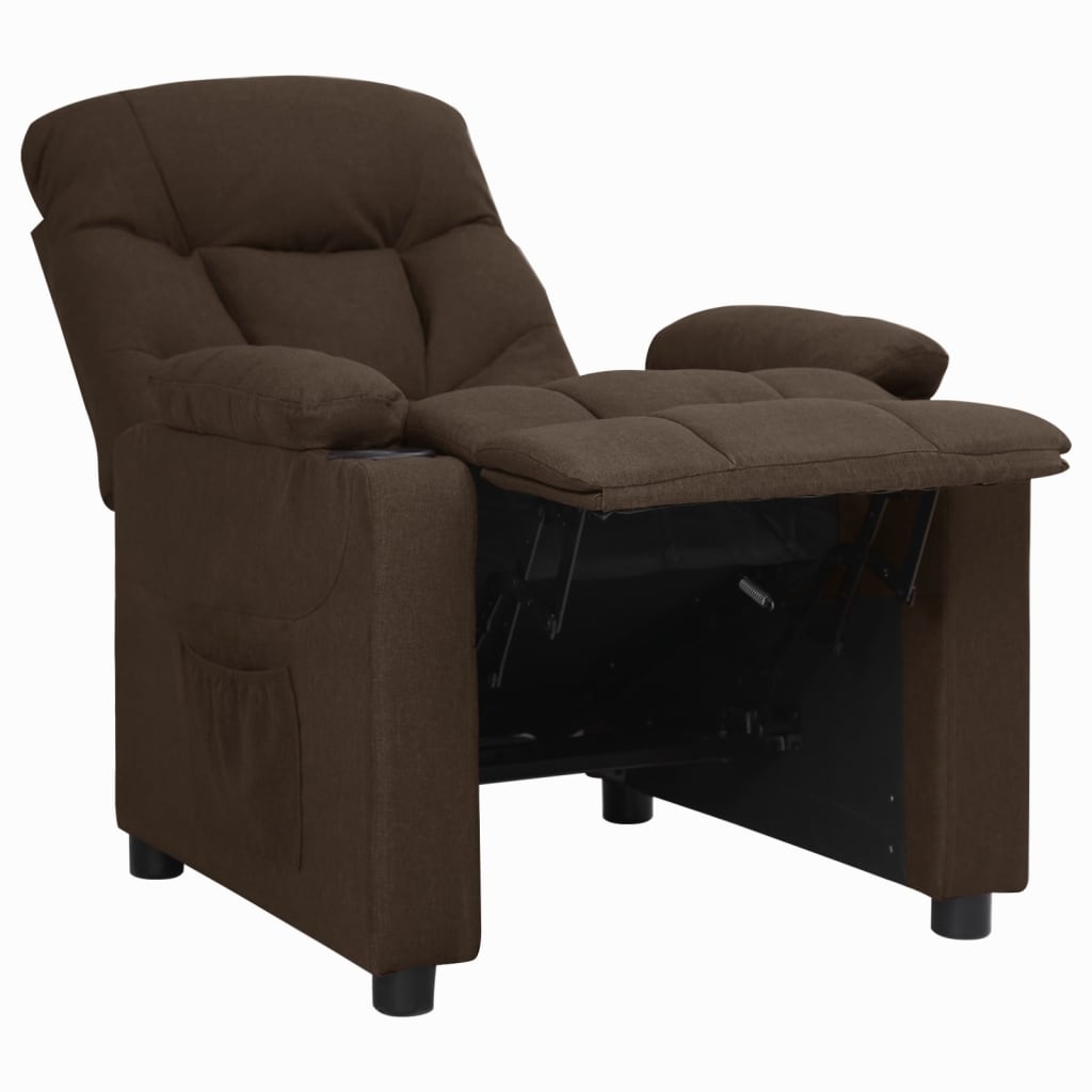 Relaxsessel Dunkelbraun Stoff