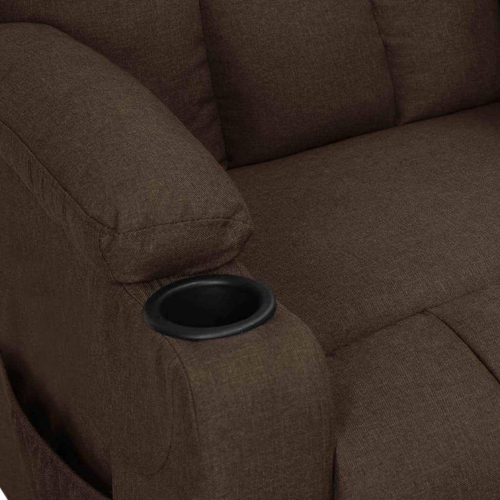 Relaxsessel Dunkelbraun Stoff