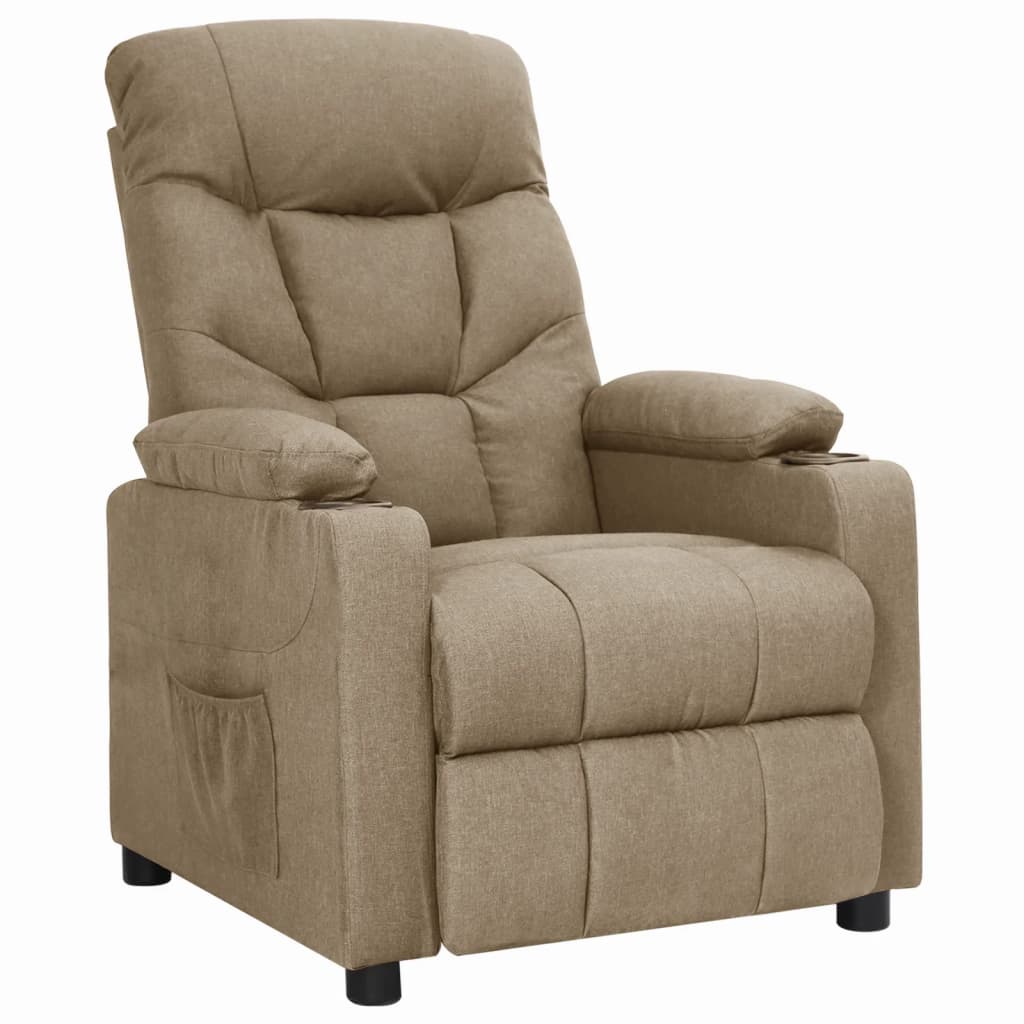 Relaxsessel Taupe Stoff