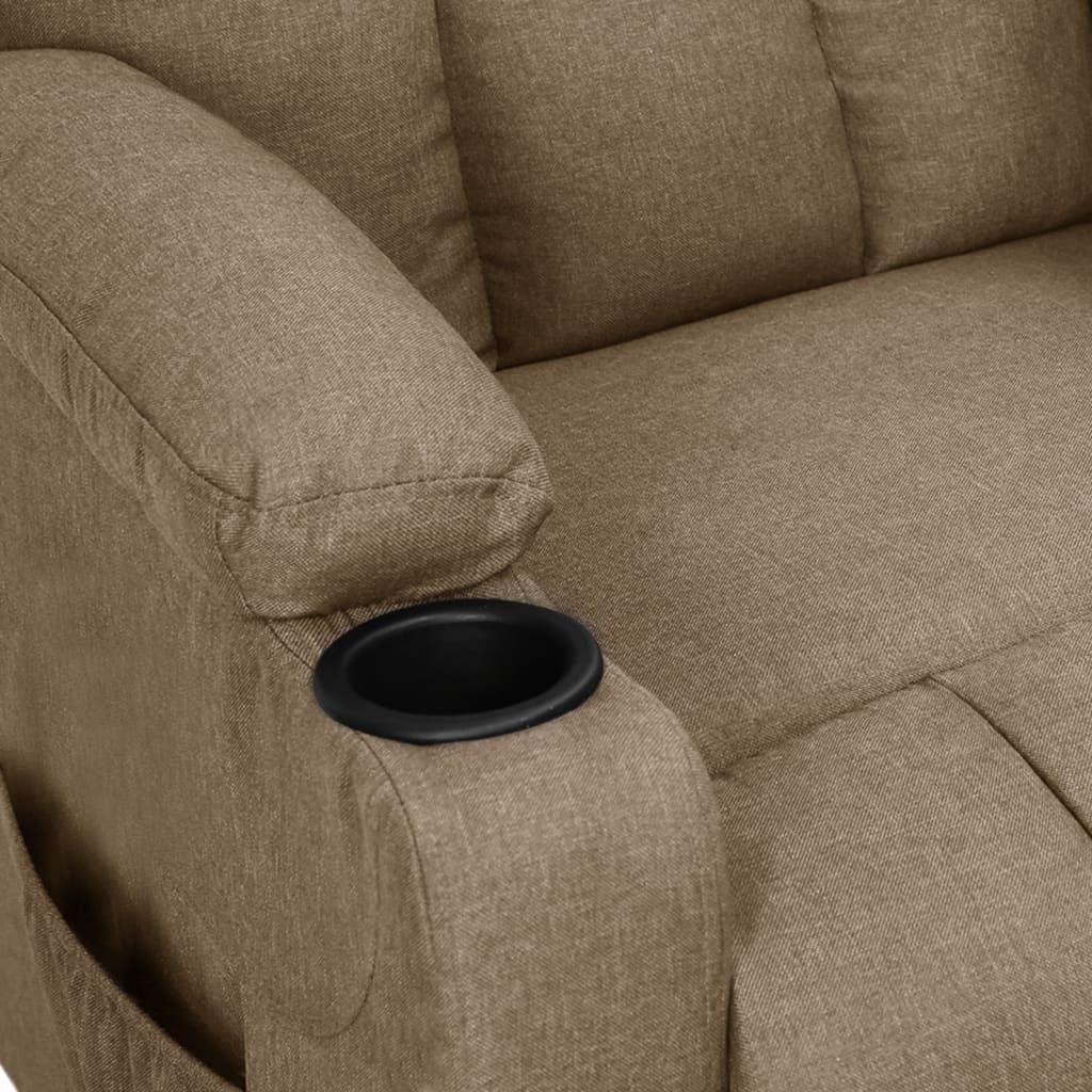 Relaxsessel Taupe Stoff