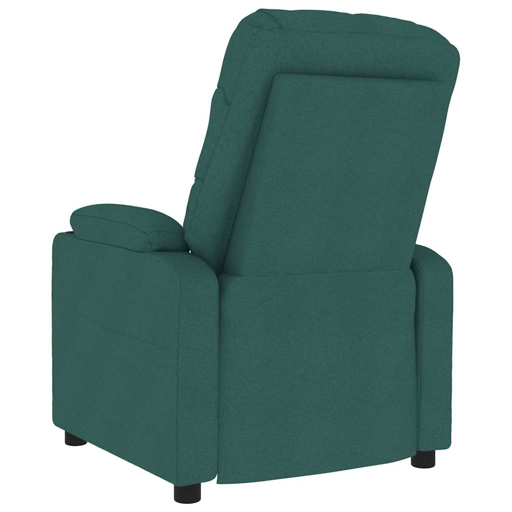 Massagesessel Dunkelgrün Stoff