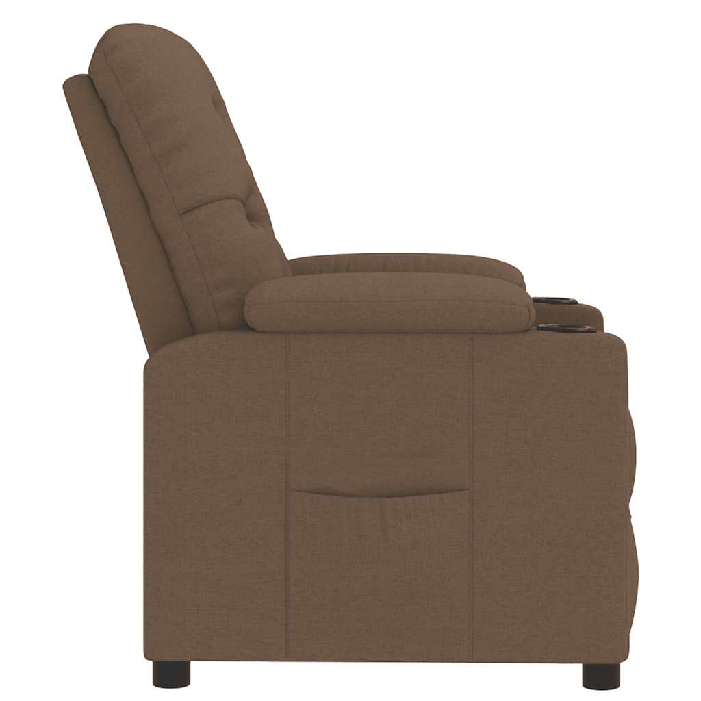 Relaxsessel Braun Stoff