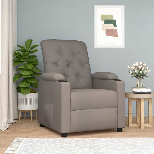 Relaxsessel Taupe Stoff