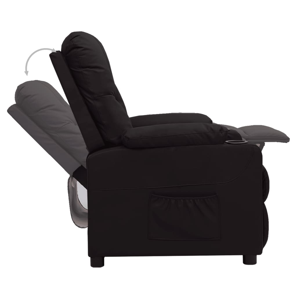 Relaxsessel Schwarz Kunstleder