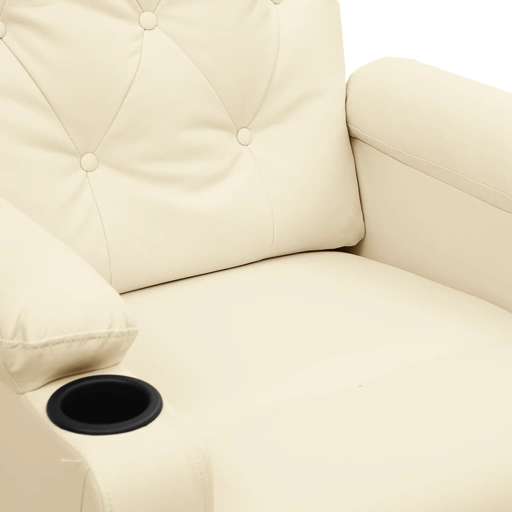 Relaxsessel Creme Kunstleder