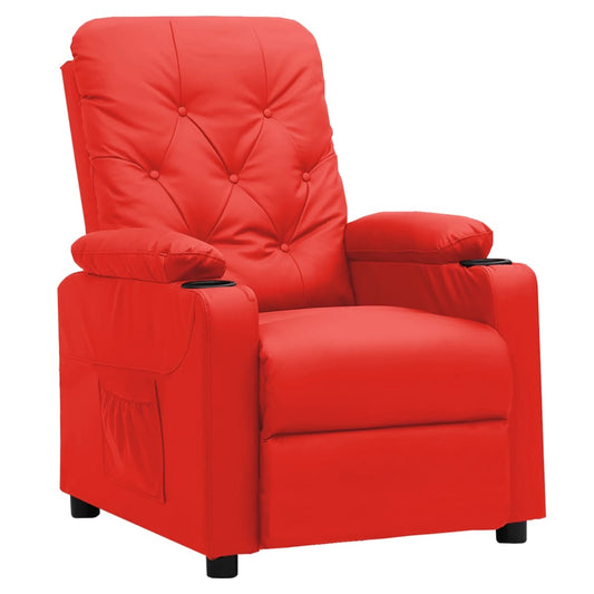 Relaxsessel Rot Kunstleder