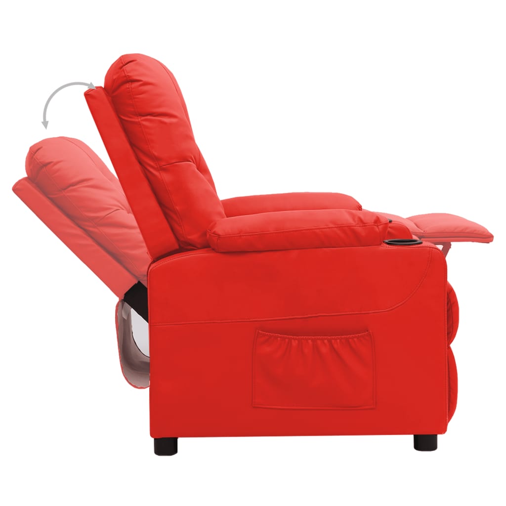 Relaxsessel Rot Kunstleder