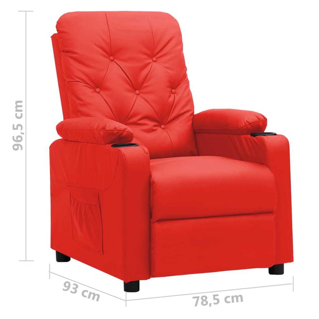 Relaxsessel Rot Kunstleder