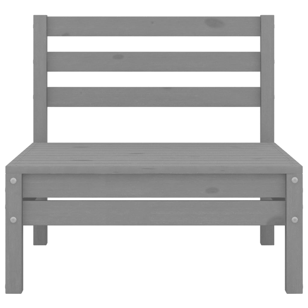 6-piece garden lounge set, grey pine solid wood