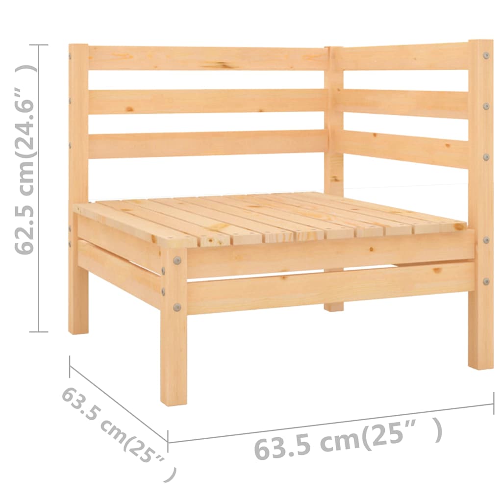 6-tlg. Garten-Lounge-Set Massivholz Kiefer